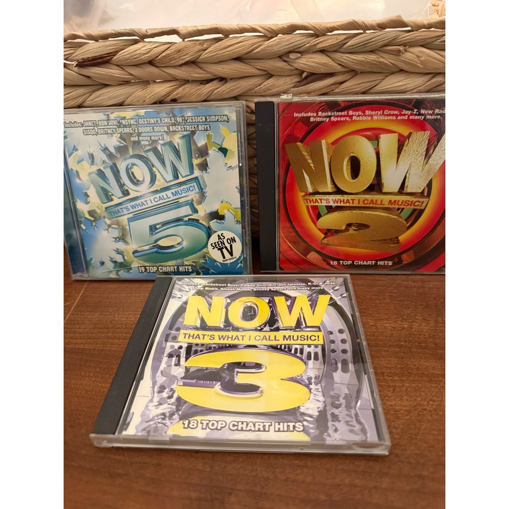 Now That's What I Call Music! CD Bundle Volumes 2 3 5 Y2K Pop Compilation 3pk
